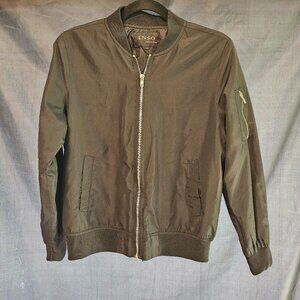 Inso Collection black windbreaker style bomber jacket. Size M